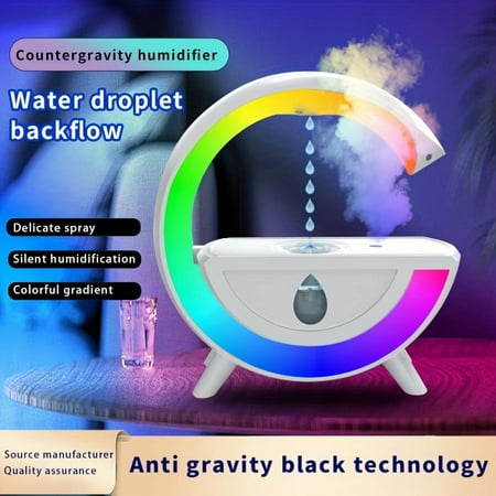 ZCNGSS Colorful Humidifier Diffuser - Cool Mist Humidifiers With Antigravity Design Water Droplet Humidifier Integrated Switch 11.83oz Large Capacity Colorful Dazzling Light Double Po
ZCNGSS Colorful Humidifier Diffuser - Cool Mist Humidifiers With Antigravity Design Water Droplet Humidifier Integrated Switch 11.83oz Large Capacity Colorful Dazzling Light Double Po