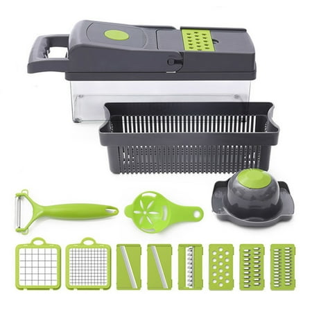 Adifare Vegetable Chopper with 8 Blades Food Chopper Multifunctional Onion Mincer Chopper Vegetable Cutter Large Capacity Manual Chopper with Container Reusable for Vegetables Onion Tomato
Adifare Vegetable Chopper with 8 Blades Food Chopper Multifunctional Onion Mincer Chopper Vegetable Cutter Large Capacity Manual Chopper with Container Reusable for Vegetables Onion Tomato