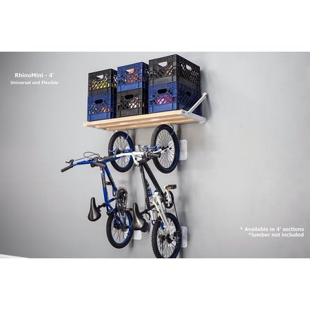 DIY RhinoMini Shelf Kits for Garages & Other Applications (4' Length; 20" Width)