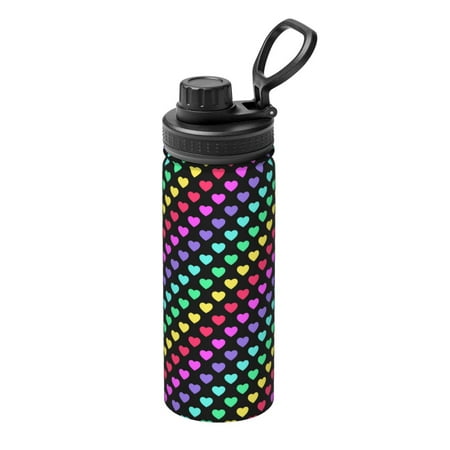 Goofa Rainbow Hearts Print 18oz Sports Insulated Kettle With Straw Water Bottle Sports Water Bottle For Running Hiking Cycling Climbing Mans Womans 
Goofa Rainbow Hearts Print 18oz Sports Insulated Kettle With Straw Water Bottle Sports Water Bottle For Running Hiking Cycling Climbing Mans Womans