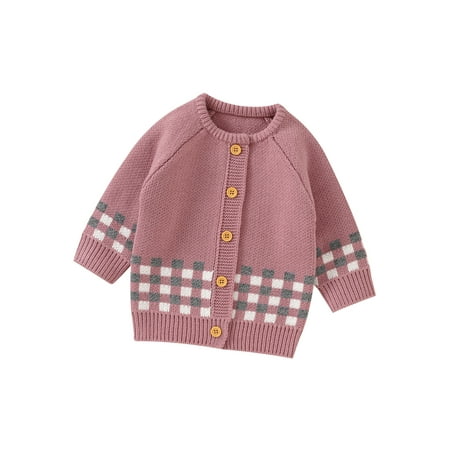 Amuver Baby Girl Boy Knit Cardigan Plaid Patchwork Long Sleeve Button-Down Knitted Cardigan Sweater for Toddlers 0-18 Months
Amuver Baby Girl Boy Knit Cardigan Plaid Patchwork Long Sleeve Button-Down Knitted Cardigan Sweater for Toddlers 0-18 Months