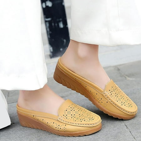 uikmnh Women Shoes Ladies Shoes Casual Flats Shoes Leather Surface Hollow Breathable Heelless Casual Shoes Yellow 7
uikmnh Women Shoes Ladies Shoes Casual Flats Shoes Leather Surface Hollow Breathable Heelless Casual Shoes Yellow 7