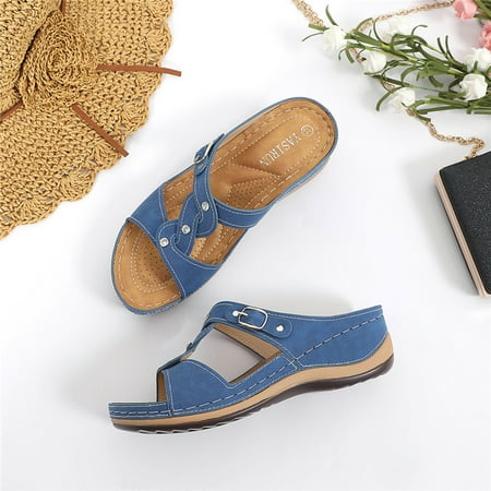 QWANG 2023 Women s Sequin Sandals Slope Heel Fish Mouth Shoes Leather Light Non Slip Women s Slippers Blue
QWANG 2023 Women s Sequin Sandals Slope Heel Fish Mouth Shoes Leather Light Non Slip Women s Slippers Blue
