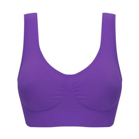 Women Seamless Bra With Pads Big Size Bralette Push Up Brassiere Bra Vest Wireless Deep purple 5XL
Women Seamless Bra With Pads Big Size Bralette Push Up Brassiere Bra Vest Wireless Deep purple 5XL