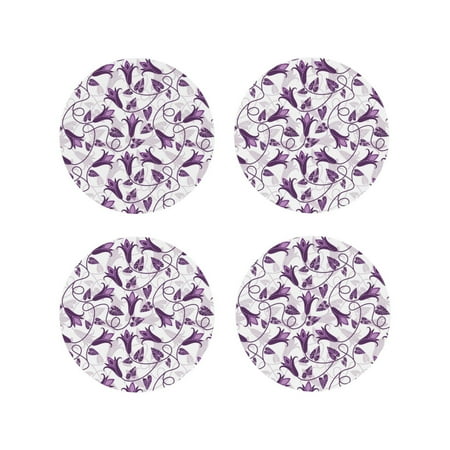 Leather Coasters Set of 4 - Violets Flowers Fujiman Lightweight Non-Slip Drink Coasters for Desk Anti-Scalding Desk Cup Coasters for Office Table Decor Round Shape
Leather Coasters Set of 4 - Violets Flowers Fujiman Lightweight Non-Slip Drink Coasters for Desk Anti-Scalding Desk Cup Coasters for Office Table Decor Round Shape