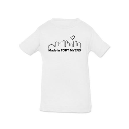 Made In Fort Myers. Landscape T-Shirt Infant -Smartprints Designs 24 Months