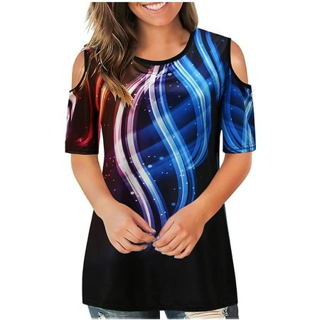 Shirts for Women Womens Tops Dressy Casual Women s Tops Fashion Gradient Print Short Sleeves O-neck Casual Loose Blouse Off The Shoulder Tops for Women on Clearance Tube Tops for Women
Shirts for Women Womens Tops Dressy Casual Women s Tops Fashion Gradient Print Short Sleeves O-neck Casual Loose Blouse Off The Shoulder Tops for Women on Clearance Tube Tops for Women