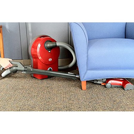 Sebo Airbelt D4 Red Canister Vacuum Cleaner with ET-1 Powerhead and Bare Floor Brush
