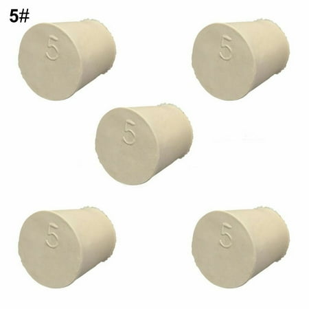 GoFJ 5Pcs Solid Rubber Stoppers Plug Bungs Laboratory Bottle Tube Sealed Lid Corks