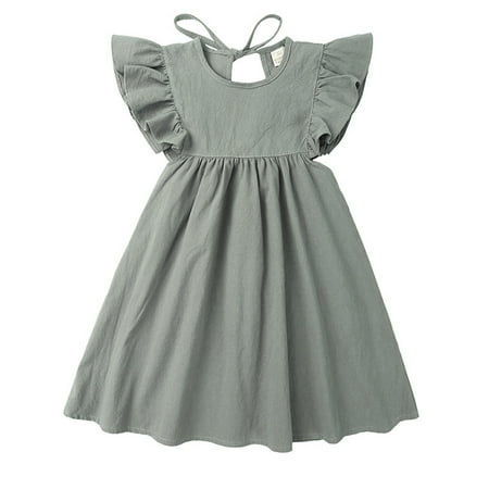 Yuanyu Toddler Girl Dress Baby Ruffle Sleeve Sleeveless Kids Casual Dresses Beach Party Dresses 0-7 Y
Yuanyu Toddler Girl Dress Baby Ruffle Sleeve Sleeveless Kids Casual Dresses Beach Party Dresses 0-7 Y