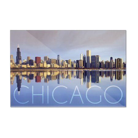 Chicago, Illinois - Skyline at Day - Lantern Press Photography (36x24 Acrylic Wall Art Gallery Quality)