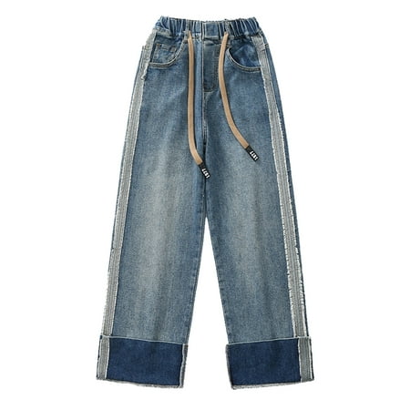 PINQI Baby Stretch Joggers Tollder Girl Fashion High Elastic Waist Flare Leg Pants Casual Long Wide Leg Pants Jeans Trousers 4-12 Years(Blue 5-6 Years)
PINQI Baby Stretch Joggers Tollder Girl Fashion High Elastic Waist Flare Leg Pants Casual Long Wide Leg Pants Jeans Trousers 4-12 Years(Blue 5-6 Years)