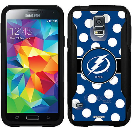 Tampa Lightning Polka Dots Design on OtterBox Commuter Series Case for Samsung Galaxy S5