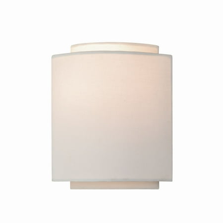Vaxcel Burnaby 1 Light Gold Mid-Century Modern Flush Wall Sconce White Linen