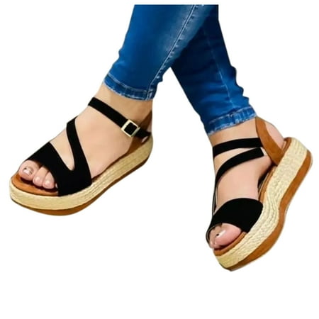Aayomet Sandals for Women Casual Summer Thin Casual Shoes Thick-Soled Sandals Women s Fish Mouth Buckle Strap Hollow Women s Black 9.5
Aayomet Sandals for Women Casual Summer Thin Casual Shoes Thick-Soled Sandals Women s Fish Mouth Buckle Strap Hollow Women s Black 9.5