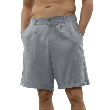 Charella Men Solid Casual Elastic Waist Button Zipper Short Pants Pocket Cotton Linen Flanges Shorts Gray XXXL
Charella Men Solid Casual Elastic Waist Button Zipper Short Pants Pocket Cotton Linen Flanges Shorts Gray XXXL