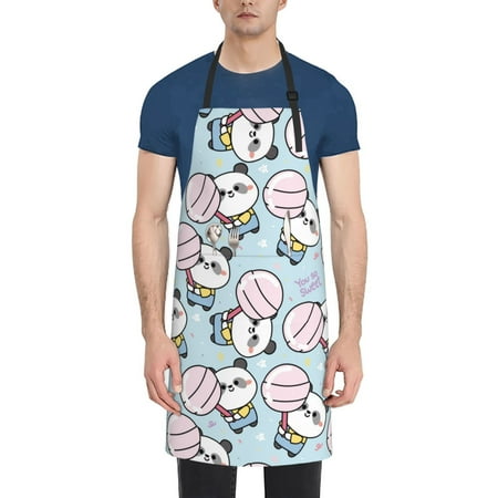 Pofeuu Cute Panda Bear Print Waterproof Apron with Pockets Adjustable Cooking Aprons Kitchen Bib for Baking Household Cleaning
Pofeuu Cute Panda Bear Print Waterproof Apron with Pockets Adjustable Cooking Aprons Kitchen Bib for Baking Household Cleaning