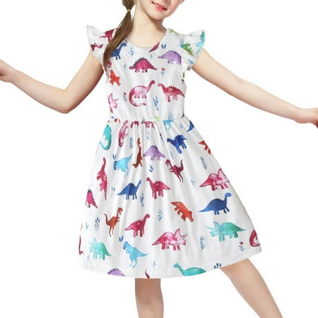 Kids Baby Girls Cartoon Dinosaur Print Dress Fly Ruffle Sleeve Summer Casual Princess Party Dress Sundress
Kids Baby Girls Cartoon Dinosaur Print Dress Fly Ruffle Sleeve Summer Casual Princess Party Dress Sundress