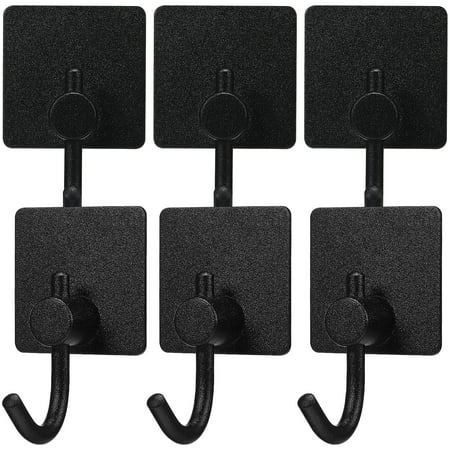 6 Pcs Stainless Steel Self-Adhesive Hooks 6-Pack Curved (Black) Towel Wall Mount Home Organizing Organization
6 Pcs Stainless Steel Self-Adhesive Hooks 6-Pack Curved (Black) Towel Wall Mount Home Organizing Organization