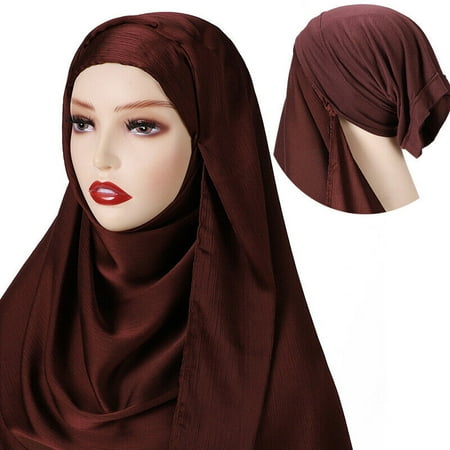Women Muslim Hijab Headscarf With Inner Bonnet Cap Instant Turban Wrap Amira Hat
Women Muslim Hijab Headscarf With Inner Bonnet Cap Instant Turban Wrap Amira Hat