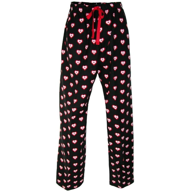 Boxercraft Women's Heart Print Flannel Pants with Pockets