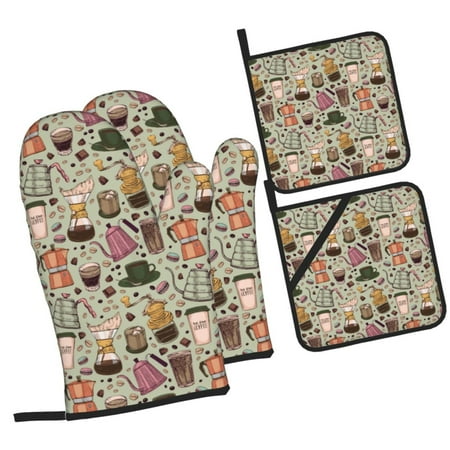 Daiia Coffee Makers Macaroons Chocolate Pattern Oven Mitts and Pot Holders 4 pcs Set High Heat Resistant 500 Degree Extra Thicken Long Kitchen Cotton Oven Glove
Daiia Coffee Makers Macaroons Chocolate Pattern Oven Mitts and Pot Holders 4 pcs Set High Heat Resistant 500 Degree Extra Thicken Long Kitchen Cotton Oven Glove