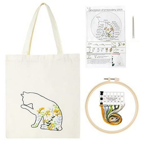 Embroidery Starter Kit for Beginners with 1 Canvas Tote Bag 1 Embroidery Hoop Thread and Needle-C
Embroidery Starter Kit for Beginners with 1 Canvas Tote Bag 1 Embroidery Hoop Thread and Needle-C