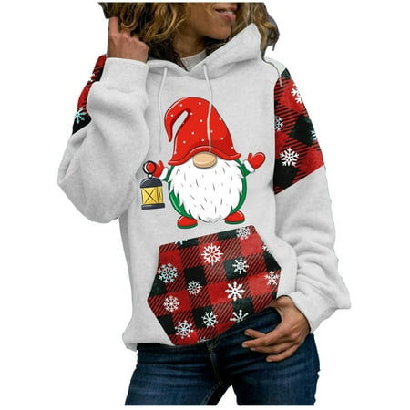 jsaierl Women s Christmas Sweatshirts Long Sleeve Gnomes Print Plaid Top Round Neck Sweatshirt Hooded Plus Size Pullover Womens Fall Fashion 2022
jsaierl Women s Christmas Sweatshirts Long Sleeve Gnomes Print Plaid Top Round Neck Sweatshirt Hooded Plus Size Pullover Womens Fall Fashion 2022