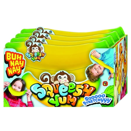 12PC Squeesh Yum Squeesh Yum 3340 Buh Nay Nay Toy Green/Yellow 8.5 In