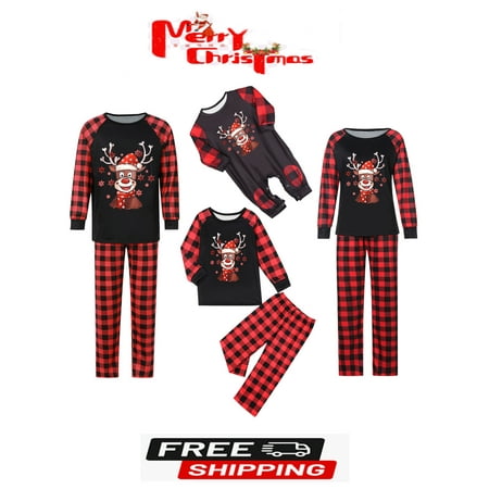 Sunisery Matching Family Pajamas Sets Christmas PJ s Sleepwear Printed Top with Plaid Bottom
Sunisery Matching Family Pajamas Sets Christmas PJ s Sleepwear Printed Top with Plaid Bottom