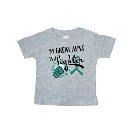 Inktastic Ovarian Cancer Awareness My Great Aunt is a Fighter Gift Baby Boy or Baby Girl T-Shirt
Inktastic Ovarian Cancer Awareness My Great Aunt is a Fighter Gift Baby Boy or Baby Girl T-Shirt