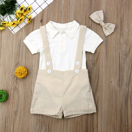 Newborn Baby Boy Girl Outfits Clothes Romper Tops Jumpsuit Shorts Pants 3PCS Set Beige 12-18 Months
Newborn Baby Boy Girl Outfits Clothes Romper Tops Jumpsuit Shorts Pants 3PCS Set Beige 12-18 Months