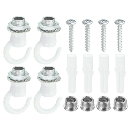 Uxcell 37mmx23mm Ceiling Hook 4 Pack Screw Hooks Light Fixtures Accessory for Hanging Plants Chandeliers White
Uxcell 37mmx23mm Ceiling Hook 4 Pack Screw Hooks Light Fixtures Accessory for Hanging Plants Chandeliers White