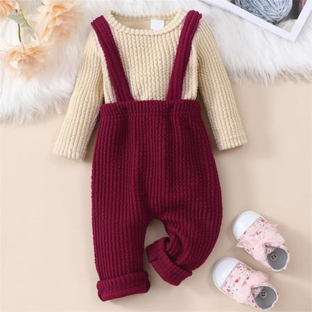 Hunpta Kids Infant Newborn Baby Girls Boys Long Sleeve Solid Ribbed Romper Bodysuit Patchwork Overalls Suspender Pants Outfits2PCS
Hunpta Kids Infant Newborn Baby Girls Boys Long Sleeve Solid Ribbed Romper Bodysuit Patchwork Overalls Suspender Pants Outfits2PCS