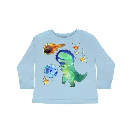 

Inktastic Tyrannosaurus Rex vs. Meteor Fun Space Dinosaur Gift Toddler Boy or Toddler Girl Long Sleeve T-Shirt