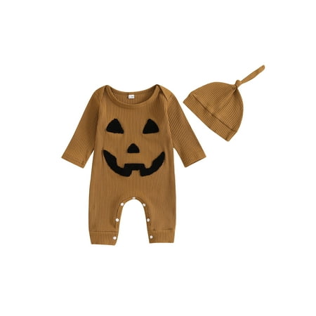 Lesimsam Baby Girls Boys Rompers 3M 6M 12M Halloween Clothes Pumpkin Face Pattern Long Sleeve Jumpsuits with Hat Newborn Infant Clothing
Lesimsam Baby Girls Boys Rompers 3M 6M 12M Halloween Clothes Pumpkin Face Pattern Long Sleeve Jumpsuits with Hat Newborn Infant Clothing