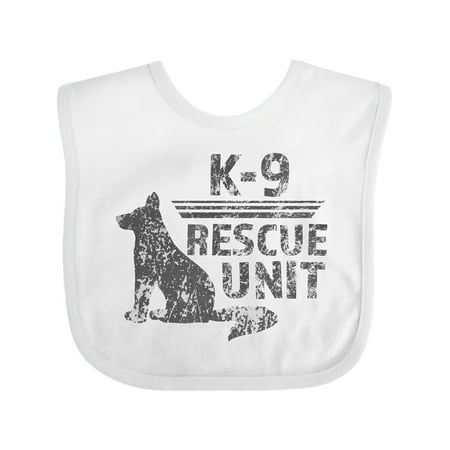 Inktastic German Shepard K-9 Rescue Unit Gift Baby Boy or Baby Girl Bib