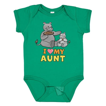 Inktastic I Love My Aunt Hippos Gift Baby Boy or Baby Girl Bodysuit
