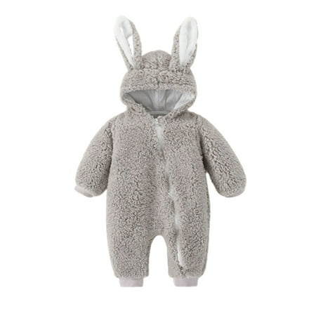 Kid s Plush Jumpsuit with Cute Bunny Ears Hood Zipper Onesie Pajamas Child s Home Suit Long Sleeve Winter Bodysuit Solid Color for Sleeping Daily Gray 80cm
Kid s Plush Jumpsuit with Cute Bunny Ears Hood Zipper Onesie Pajamas Child s Home Suit Long Sleeve Winter Bodysuit Solid Color for Sleeping Daily Gray 80cm