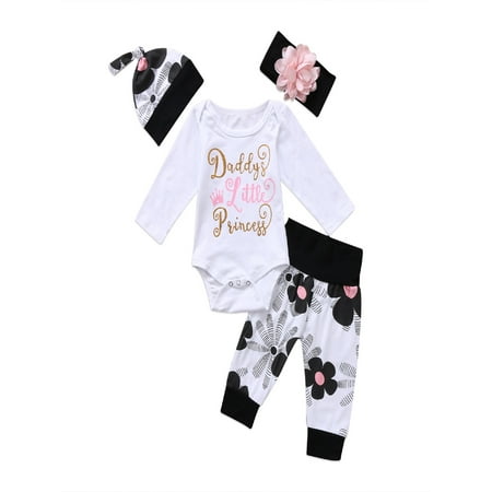 Infant Toddler Baby Girl Floral Clothes Jumpsuit Romper Bodysuit Pants Headband Hat 4Pcs Outfit Set
Infant Toddler Baby Girl Floral Clothes Jumpsuit Romper Bodysuit Pants Headband Hat 4Pcs Outfit Set
