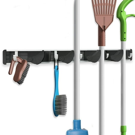 Howarmer 4 Positions with 5 Hooks Mop Broom Holder Wall Mount Metal Pantry Organization and Storage Garden Kitchen Tool Organizer Wall Hanger for Home Goods Black
Howarmer 4 Positions with 5 Hooks Mop Broom Holder Wall Mount Metal Pantry Organization and Storage Garden Kitchen Tool Organizer Wall Hanger for Home Goods Black
