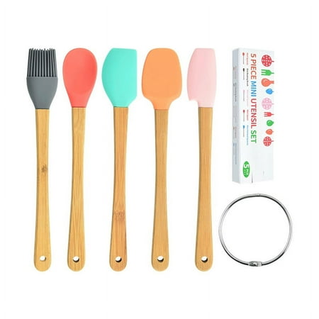 FRCOLOR 5 pcs Mini Silicone Spatulas Small Spatulas Kitchen Baking Spatulas Bamboo Handle Spatulas
FRCOLOR 5 pcs Mini Silicone Spatulas Small Spatulas Kitchen Baking Spatulas Bamboo Handle Spatulas