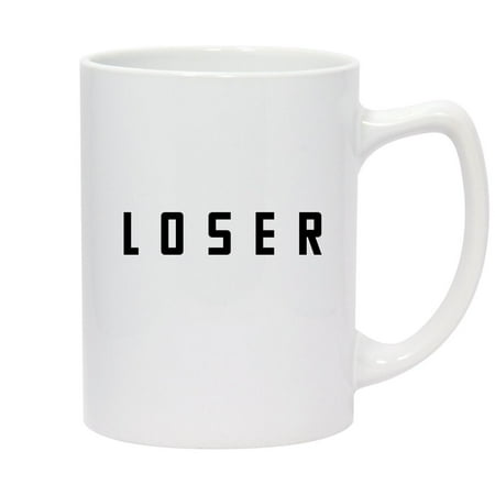 L O S E R - 14oz Ceramic White Statesman Coffee Mug White