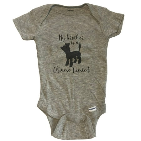 My Brother Is A Chinese Crested Cute Dog Baby Bodysuit - Chinese Crested One Piece Baby Bodysuit - Grey
My Brother Is A Chinese Crested Cute Dog Baby Bodysuit - Chinese Crested One Piece Baby Bodysuit - Grey
