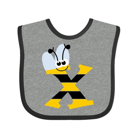 Inktastic Cute Bee Initial X Gift Baby Boy or Baby Girl Bib