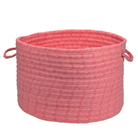 Colonial Mills Solid Cotton Blend Fabric Basket18 x18 x12 -Coral