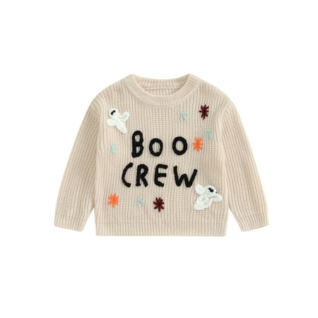 Licupiee Baby Boy Girl Halloween Sweater Ghost Letter Embroidery Crew Neck Long Sleeve Pullover Knit Tops for Fall Winter
Licupiee Baby Boy Girl Halloween Sweater Ghost Letter Embroidery Crew Neck Long Sleeve Pullover Knit Tops for Fall Winter