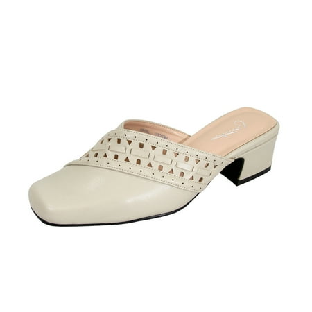 Darcie (LC9038) Women Wide Width Dress Mule BEIGE 8