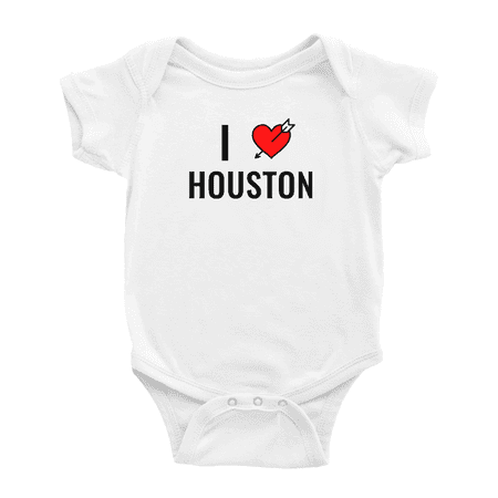 I Love Houston Cute Baby Bodysuit Boy Girl Unisex