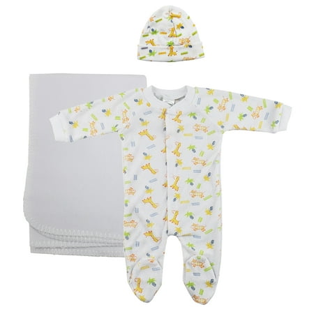 Unisex Newborn Baby 3 Pc Layette Sets
